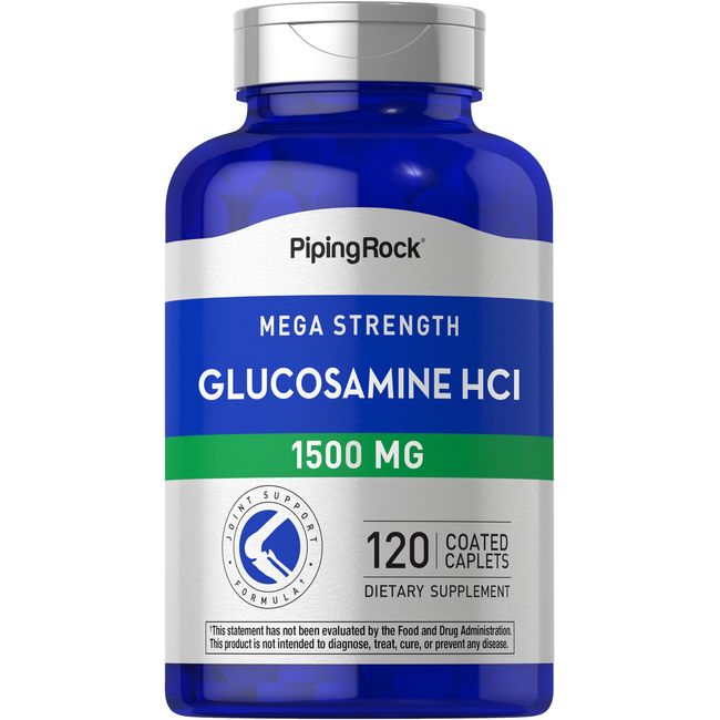 Glucosamine HCI 1500 mg | 120 Caplets | Mega Strength | by Piping Rock