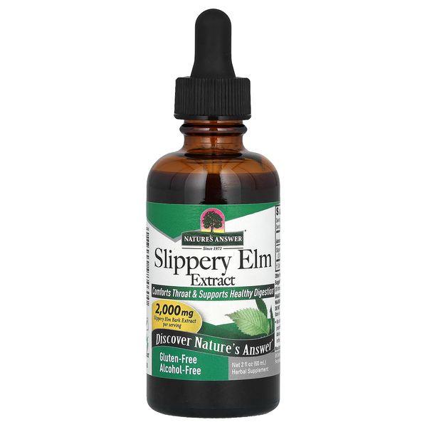 Slippery Elm Extract, Alcohol-Free , 2,000 mg , 2 fl oz (60 ml)