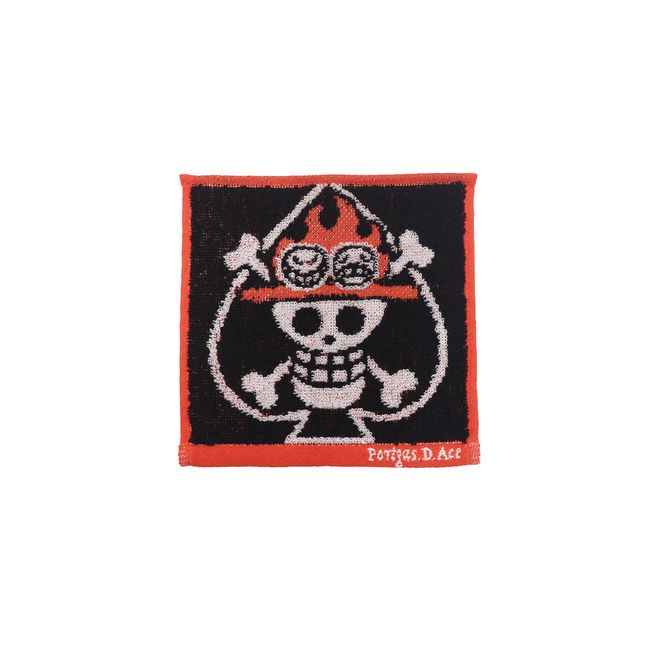 BANDAI 6765008200 One Piece Mini Towel, Mini Ace, Small, Mini Size, Approx. 5.9 x 5.9 inches (15 x 15 cm)