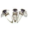 Amethyst and Quartz Gemstone Vial Capsule Pendulum