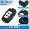 A ABSOPRO 3 Buttons Key Shell Case Keyless Entry Remote Key Fob Replacement Case for Renault Clio