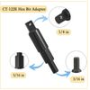 Valve Core Remover Installer Tool & HVAC Service Wrench with Hex Bit Adapter Kit