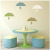 azutura Lightning Cloud Weather Wall Sticker Pack White