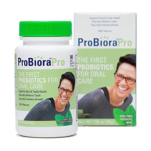 ProBioraPro Oral-Care Probiotic Mints | Supports Healthy Teeth & Gums | Freshens Breath | Gently Whitens Teeth | ProBiora3 Technology With 3 Probiotic Strains Native To The Mouth | 90 Day Supply (90g)