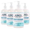 Kirk's Odor-Neutralizing Unscented Clean Hand Soap Castile Liquid Soap Pump Bottle | Moisturizing & Hydrating Kitchen Hand Wash | 12 Fl Oz. Bottle | 4-Pack