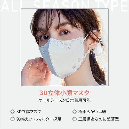 [OKUYOSHI] 3D立体マスク 超薄型 52枚」小顔マスク 夏用マスク 冷感マスク・普通タイプ２種類 マスク 不織布 使い捨て 三層構造 高機能 おしゃれ 耳が痛くならない 肌に優しい