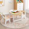 Kids Table and Chairs Set Activity Table Play Table With Double-sized Table Top