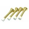 4 x Quality Spring Door Stops with Screws - 80mm (Gold)