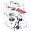 InterDesign Clarity Stacking 3 Slim Drawer, Clear