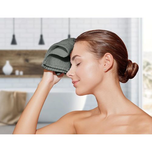 Avalon Towels Cotton Washcloths – (Pack of 24) Size 12x12 Inches Premium Ring Spun Cotton, Super Absorbent Soft Face Towels, Gym Towels, Hotel Spa Quality, Reusable Multipurpose Towels (Grey)
