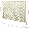 Brass Metal Fireplace Screen, Freestanding Mesh Fire Spark Guard Protector Cover
