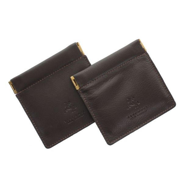 Pack of 2 Visconti Leather Snap Top Purses CP7 Chocolate