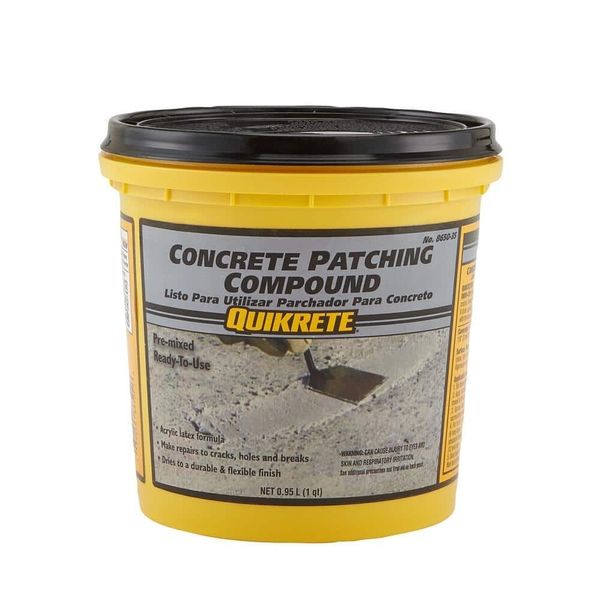 Quikrete Concrete Patching Compound, Durable And Flexible, Ready To Use - 1 Qt.