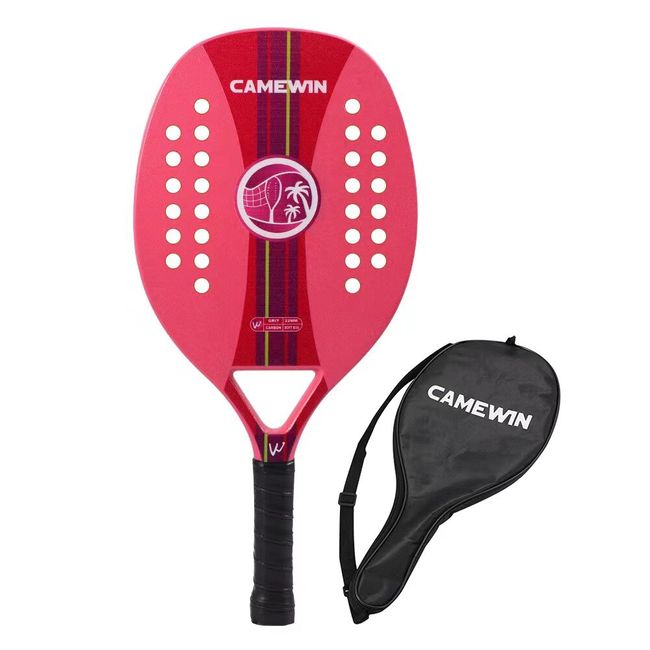 CAMEWIN Carbon & Glass Fiber Padel Tennis Racket EVA Soft Face