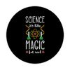 Science Teacher Atom Molecules Magic School Educator PopSockets Swappable PopGrip