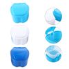 3Pcs Bath Case with Strainer False Teeth Storage Box with Baskett Net Container Holder for Travel, Retainer Cleaning Case