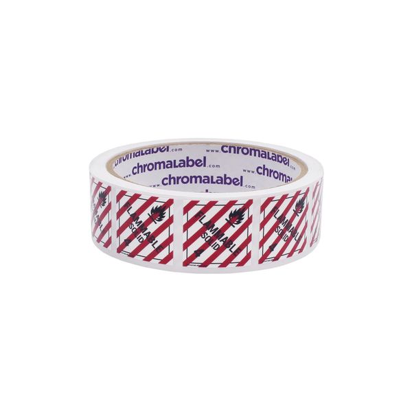 ChromaLabel 2 by 2 Permanent Durable Square D.O.T. Hazard Labels, Hazard Class 4 Flammable Solid Label, 100/Roll