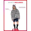 Smiffy's Zebra Party Poncho and Shower Resistant with Drawstring Bag