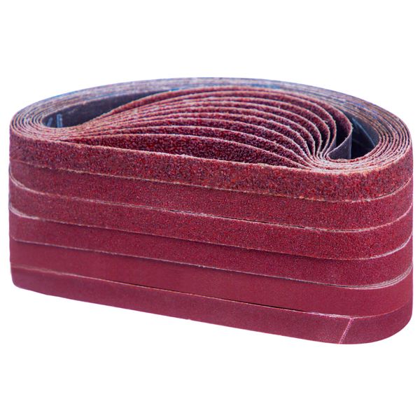 STEBRUAM Sanding Belts13 x 457 mm,10 Each of 40/60/80/120/180/240 Mix Grit for 457x13 Belt Sander,compatble with Black&Decker Power-Sander(60 Pack)