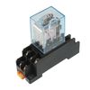 Sourcingmap 35mm DIN Rail DPDT 8P General Purpose Power Relay AC 24V Coil w Socket