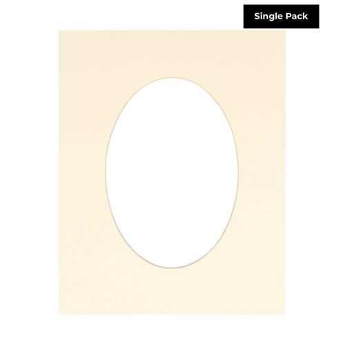 CountryArtHouse Textured Cream Acid Free 22x28 Oval Picture Frame Mat with White Core Bevel Cut for 18x24 Pictures - Fits 22x28 Frame - Pack of 1 Matboard