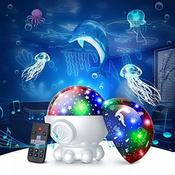 Night Light Projector,Night for Kids Room with Remote and White