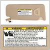 LEFT/DRIVER SIDE TAN FACTORY STYLE SUN VISOR ASSEMBLY FOR 2008-2012 HONDA ACCORD