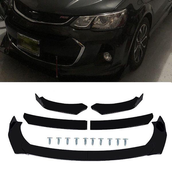For Chevrolet Sonic Front Bumper Lower Lip Splitter Spoiler Body Kits Black