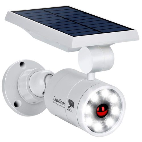 Solar Motion Lights Waterproof Metal Body, 1400-Lumen 9-Watt(130W Equiv.), Solar Powered Flood Security Spotlights for Outside Porch Post Yard Path Deck Fence Wall, 100-Week 100% Free Replacement