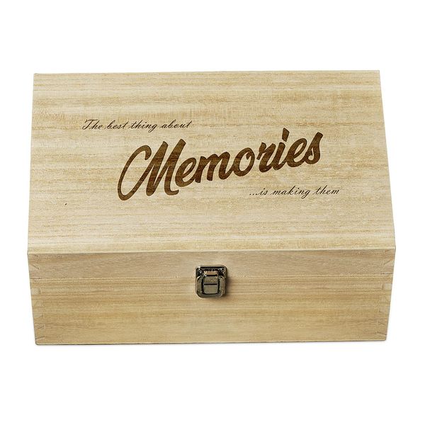 ukgiftstoreonline Large wooden making memoies keepsake box gift