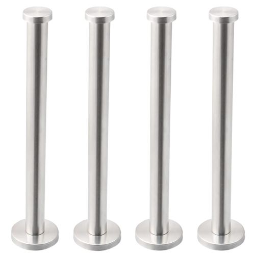 Charmoon Stainless Steel Wall Hanging Hook, Wall Hook, Hanger, Storage, Screw Type, Simple, Stylish, Silver (7.9 inches (20 cm), 4 Pieces)