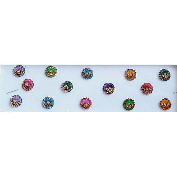 SBL001 Multi Round Coloured Crystal Fancy Bindis