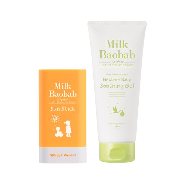 Milk Baobab Baby &amp; Kids Sun Stick 18g + Newborn Baby Soothing Gel 200ml