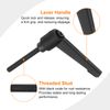 sourcing map 3Pcs M5 x 40mm Adjustable Knobs Handle Male Thread Push Button Ratchet Quick Release Locking Rotating Bolt for Lathe Machinery, Black
