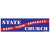 EvolveFISH Church & State Keep Them Separate Bumper Sticker - [11" x 3"]