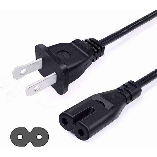 2 Prong Power Cord Compatible Cable For Sonos Five, Sonos 5, Sonos Play 5 Speake