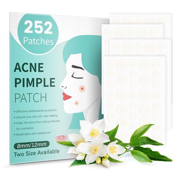 AMAINKI Spot Patches, Clear Spot Remover Hydrocolloid Patches, Spot Patches Hydrocolloid Pimple Patches for All Skin Types(252 Patches)