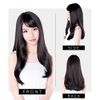 TefuRe C-8200 Wig, Long, Straight Wig, Small Face, Wig, Hairpiece, Cross-Dressing, natural black (N-BLK)