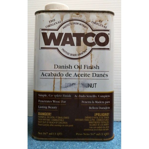Watco Danish Oil Finish, Light Walnut, 1 Quart  (06554) FS