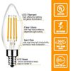 6-Pack LED E12 Candelabra Base Dimmable Bulbs, Clear Torpedo B11 Warm White
