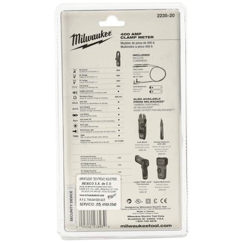 Milwaukee 2235-20 400 Amp Clamp Meter