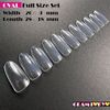 Full Size Set Oval Clear Nail Tips 20mm Width 11 pcs*10 packs