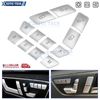 Silver Inner Door Lock Button Overlay Switch Decor For Benz A B CLA/GLA E Class