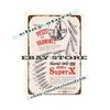 firearm shoot bullets ammo kill off pests varmints hunting sporting tin sign 