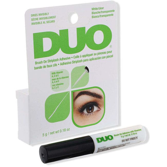 DUO BRUSH ON Striplash Adhesive Eyelash Lashes Glue Clear Invisible (green)