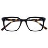 OPULIZE KOI Reading Glasses - Large Rectangular Frame - Black - Mens Womens - Spring Hinges - R50-1 - +1.00