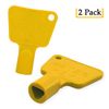 SUL Meter Box Key - Gas Meter Key - Plastic Utility Key - Meter Cupboard Key - Triangle Key - Electric Meter Key - Triangle Socket Spanner Key - 2 Pack (Yellow)