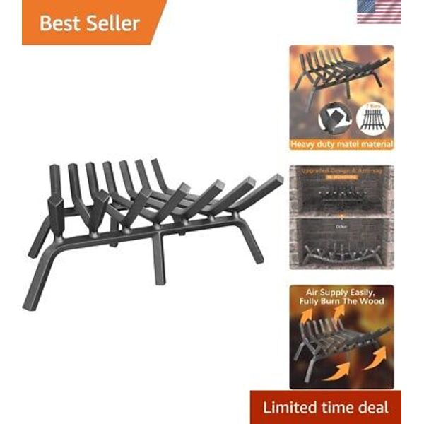 Fireplace Grate 21 inch Solid Steel Heavy Duty Fireplace Log Grates 3/4" Bar ...