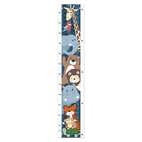 Cute Wild Animals Growth Chart Safari Theme Growth Chart for Kids Height Measurement Growth Chart