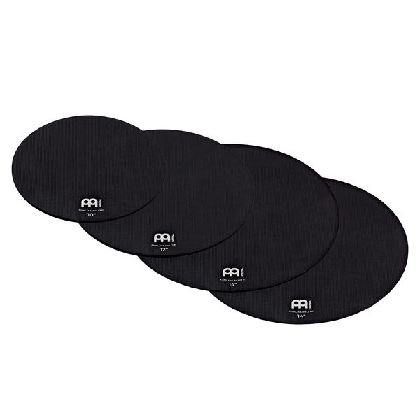 Meinl Drum Mute Set mit 10, 12, 14 und 14 Zoll Trommel Dämpfer - Schlagzeug Zubehör, Schwarz (MDM-10121414)